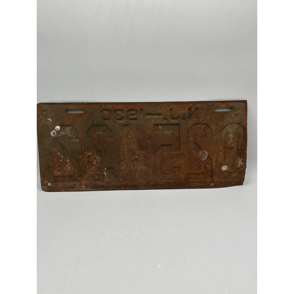 Vintage 1930 NJ License Plate‎ Automobile License Plate # C25432